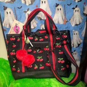 NEW Betsey Johnson Cherry Tote Purse Bag Handbag